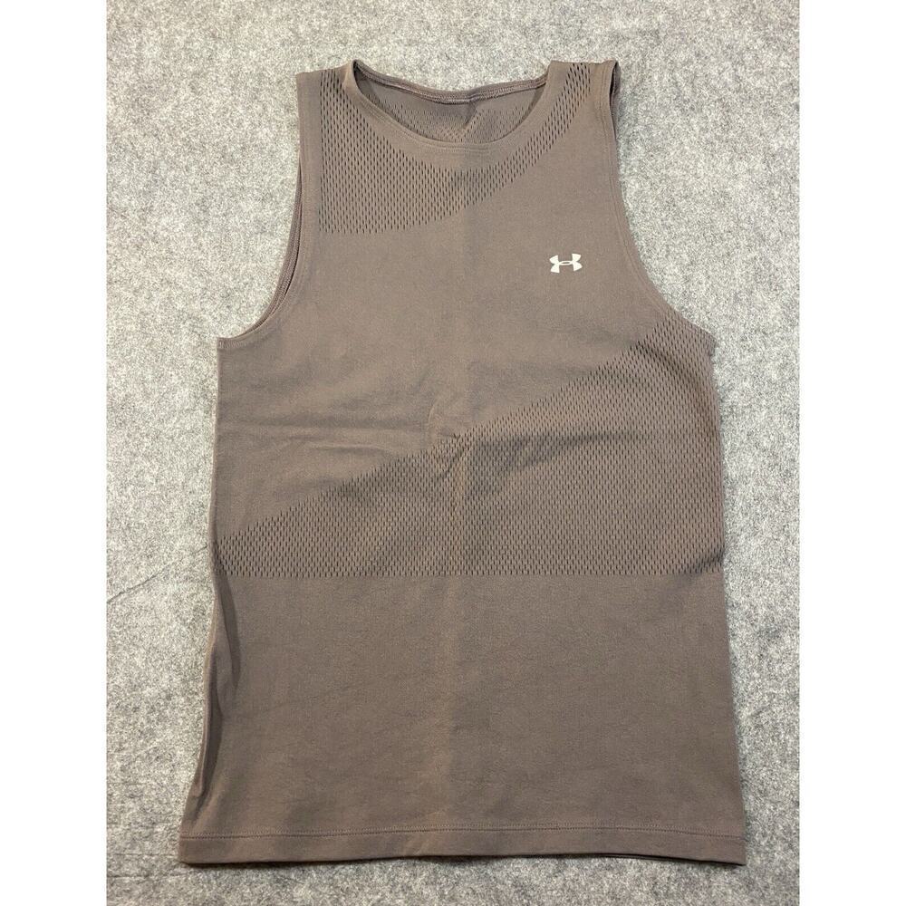 Under Armour Shirt Unisex Grey Compression Tank Top Fitted Coupe Ajustee Stretch